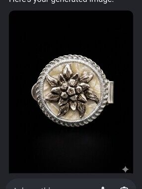 W Germany Edelweiss Scarf Clip